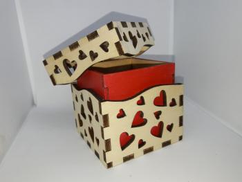 Caja Corazones rojos