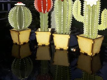 Cactus de madera